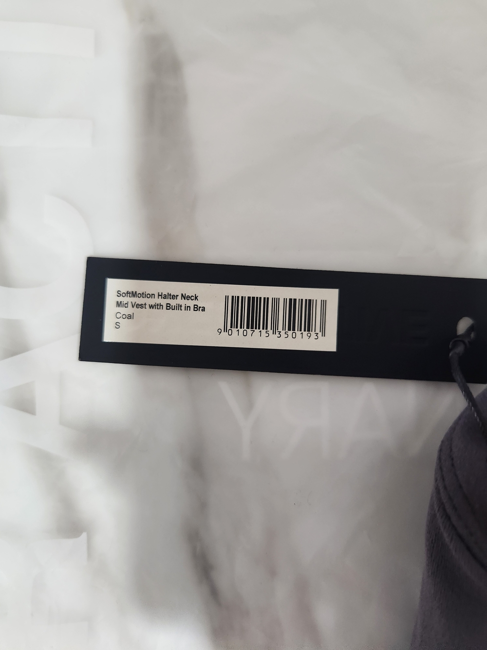 Oner Active SoftMotion Halter Neck Mid Vest with Built in Bra - Coal - Picture 5 of 5